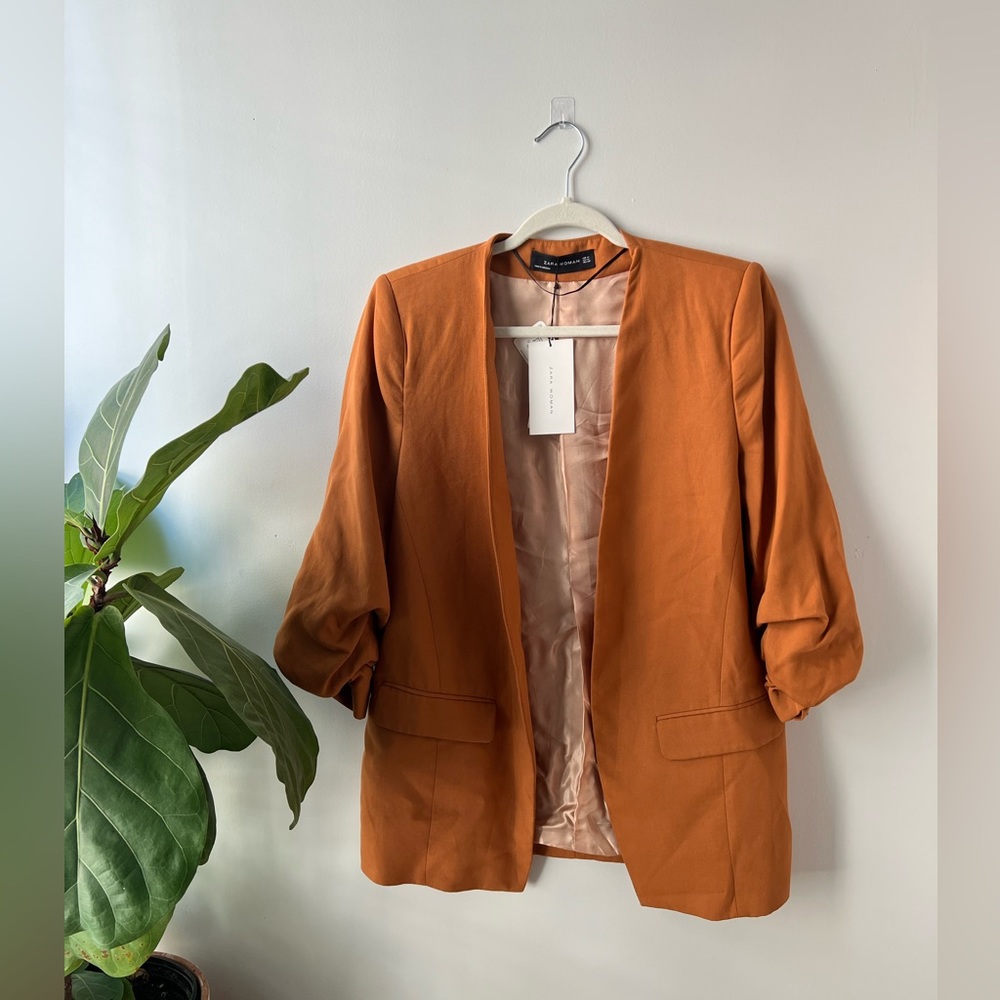 Zara Burnt Orange Blazer // Size Medium